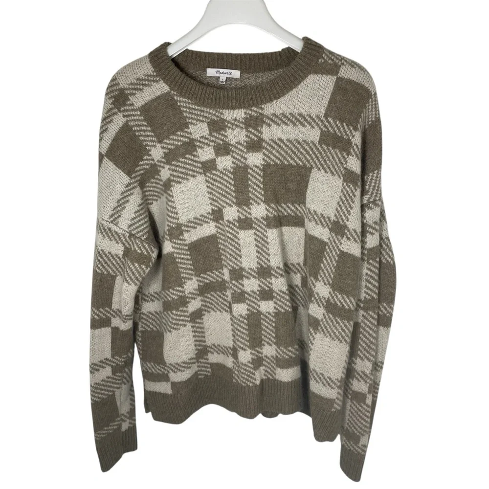 Madewell Hartfield Pullover Sweater in Heather Ashwood, L